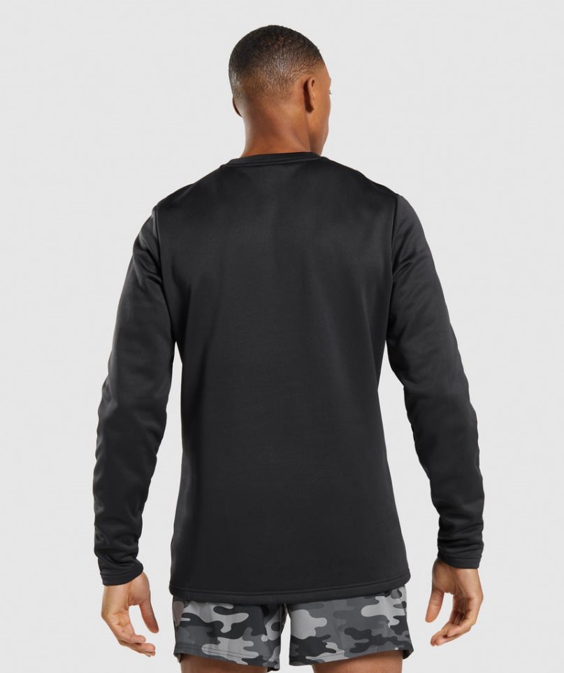 Men's Gymshark Arrival Crew Sweatshirts Black | NZ 1YMIXV